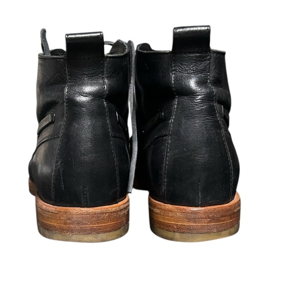 Jenni Kayne Made In Italy Black Leather Booties Lace Up Luxury Timeless Women 7 - Picture 7 of 11
